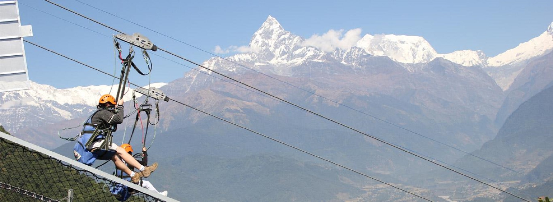 Tyrolienne à Pokhara